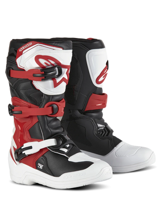 Alpinestars Youth Tech 3S Boots White/Black/Bright Red