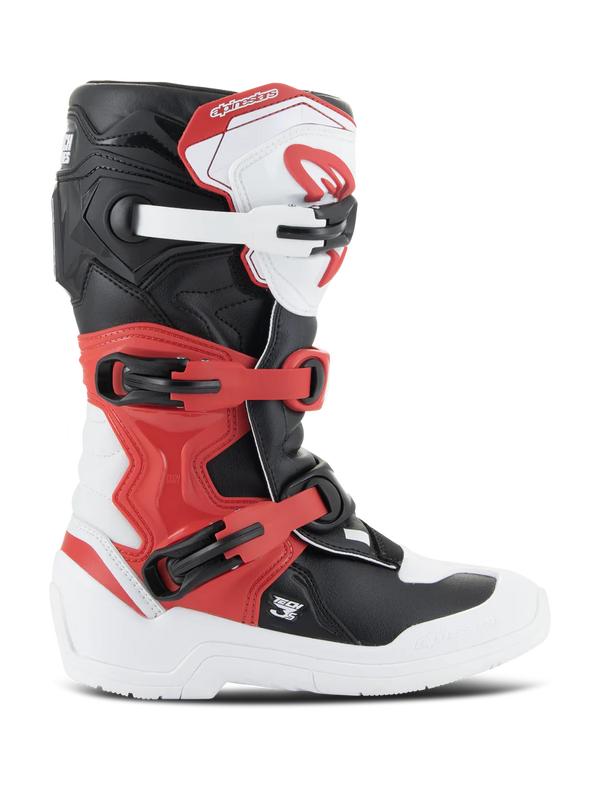 Alpinestars Youth Tech 3S Boots White/Black/Bright Red