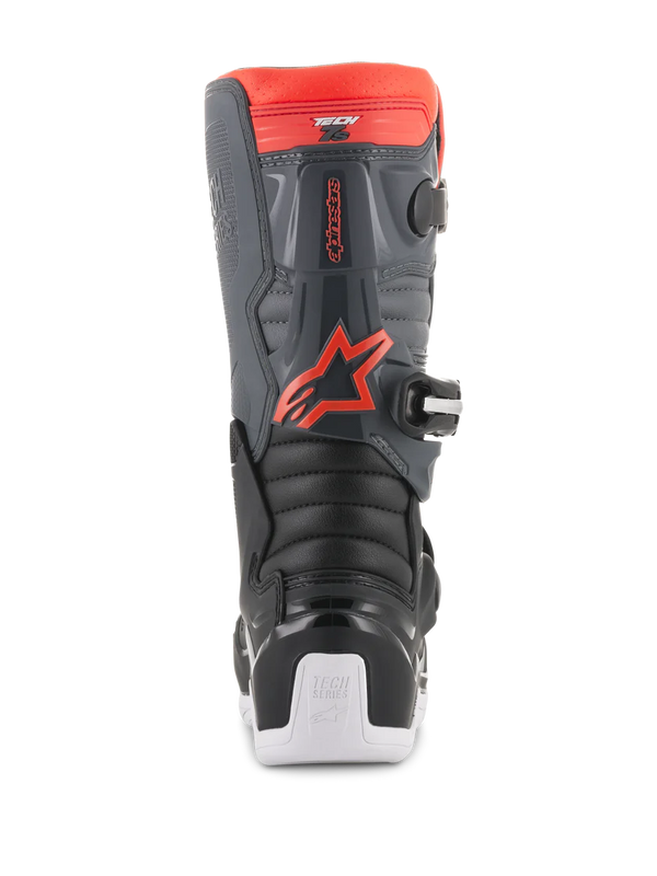 Alpinestars Youth Tech 7S Boots Black Dark Gray Red Fluo