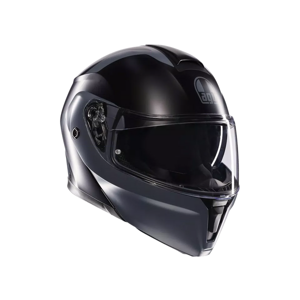 AGV STREETMODULAR RESIA MATT BLACK/GREY - MOTORBIKE FLIP UP HELMET E2206