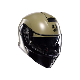 AGV STREETMODULAR MONO MATT PASTELLO GREEN/BLACK - MOTORBIKE FLIP UP HELMET E2206