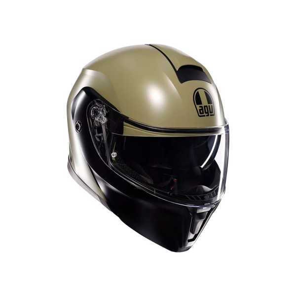 AGV STREETMODULAR MONO MATT PASTELLO GREEN/BLACK - MOTORBIKE FLIP UP HELMET E2206