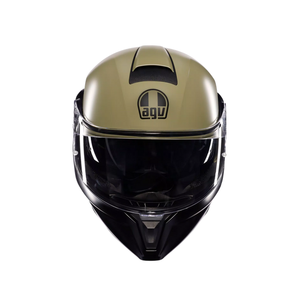 AGV STREETMODULAR MONO MATT PASTELLO GREEN/BLACK - MOTORBIKE FLIP UP HELMET E2206