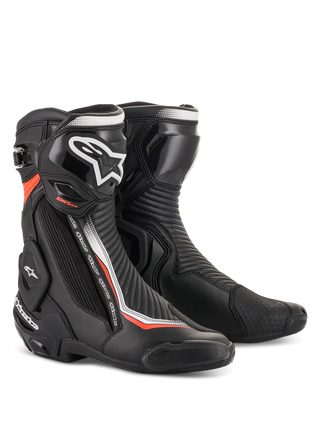 Alpinestars SMX Plus V2 Boots Black White Red Fluo