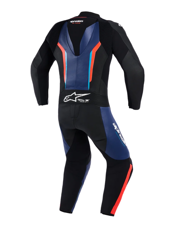Alpinestars GP Force V2 Leather Suit Black Blue Red Fluo