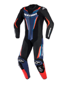 Alpinestars GP Force V2 Leather Suit Black Blue Red Fluo