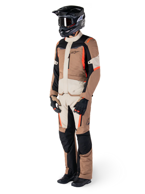 Alpinestars ST-1 Waterproof Jacket Dark Khaki Sand Black Red Fluo