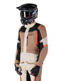 Alpinestars ST-1 Waterproof Jacket Dark Khaki Sand Black Red Fluo