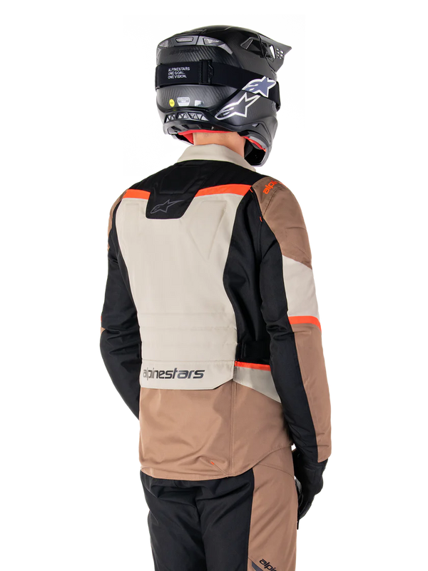 Alpinestars ST-1 Waterproof Jacket Dark Khaki Sand Black Red Fluo
