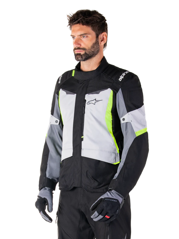 Alpinestars ST-1 Waterproof Jacket Ice Gray Black Yellow Fluo