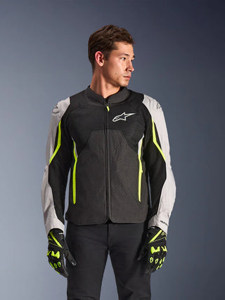 Alpinestars AST V3 Air Jacket Black Silver Yellow Fluo
