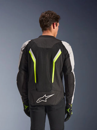 Alpinestars AST V3 Air Jacket Black Silver Yellow Fluo