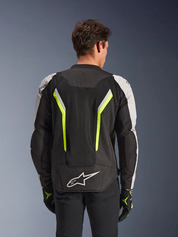 Alpinestars AST V3 Air Jacket Black Silver Yellow Fluo