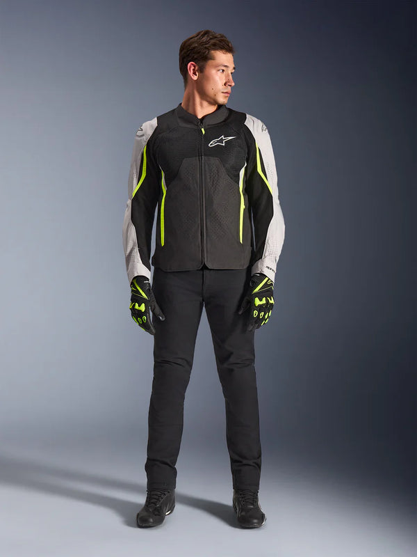 Alpinestars AST V3 Air Jacket Black Silver Yellow Fluo