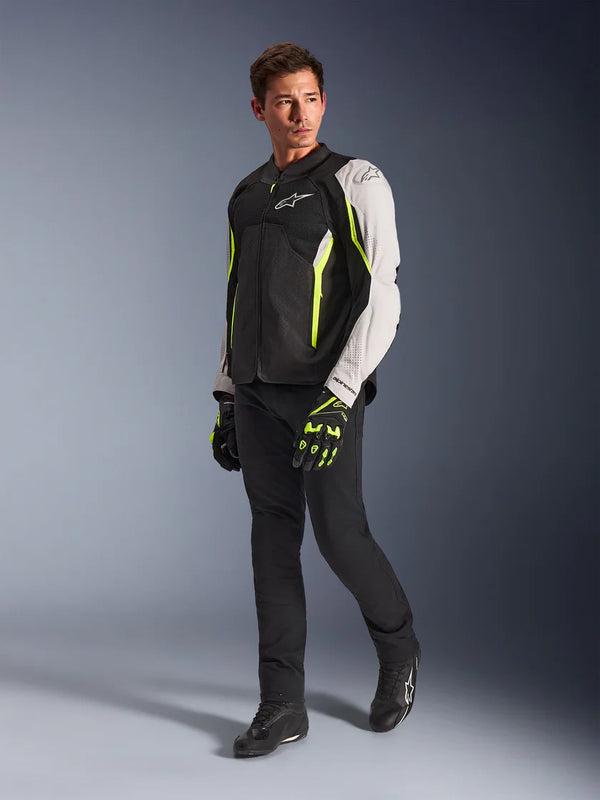 Alpinestars AST V3 Air Jacket Black Silver Yellow Fluo