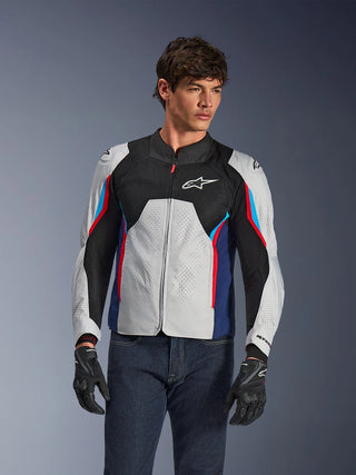 Alpinestars AST V3 Air Jacket Silver Deep Blue Bright Red