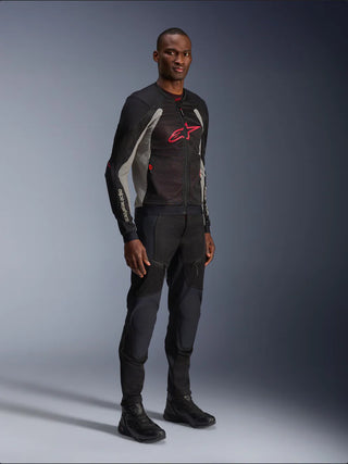 Alpinestars Troop-Air Jacket Black Ash Gray Bright Red