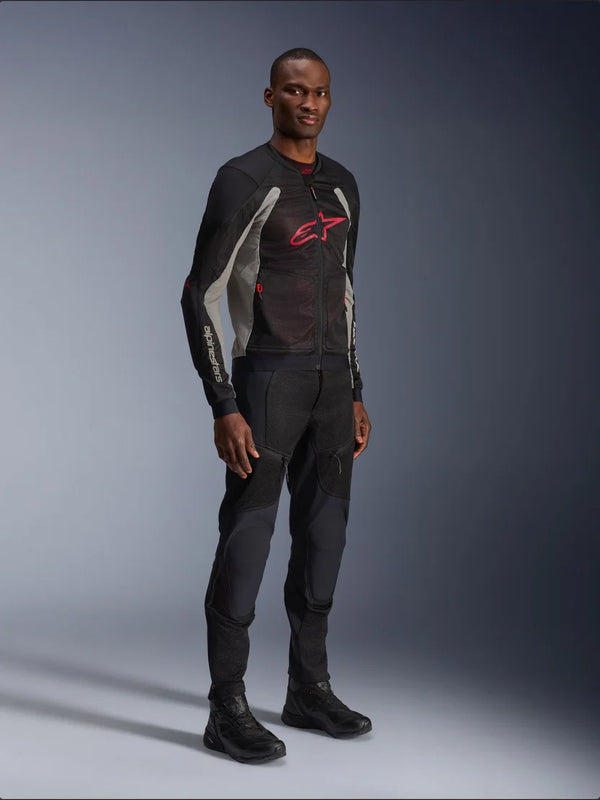 Alpinestars Troop-Air Jacket Black Ash Gray Bright Red
