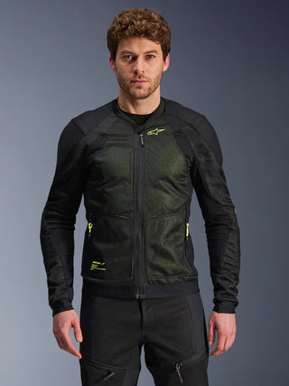 Alpinestars Troop-Air Jacket Black Yellow Fluo