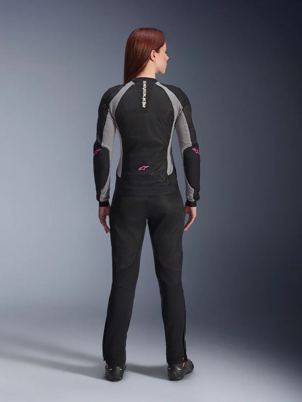 Alpinestars Stella Troop-Air Jacket Black Ash Gray Pink Fluo