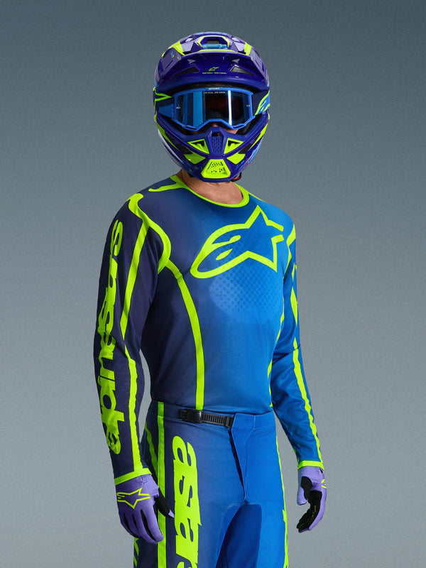 Alpinestars 2026 Fluid Grid Jersey Blue Yellow Fluo