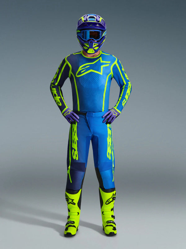 Alpinestars 2026 Fluid Grid Jersey Blue Yellow Fluo