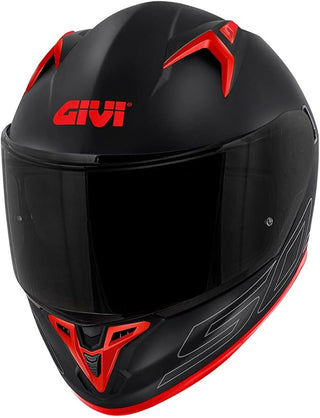 GIVI 509 Full-Face Helmet (Matt Black/Silver/Red)