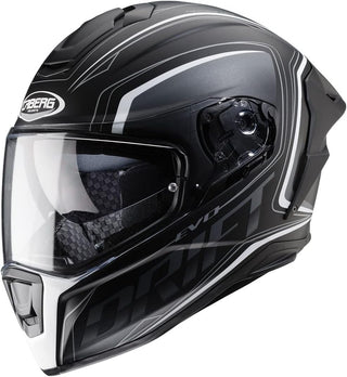 Caberg Drift Evo Integral Full-Face Motorcycle Helmet – Matte Black/Anthracite/Red Fluo