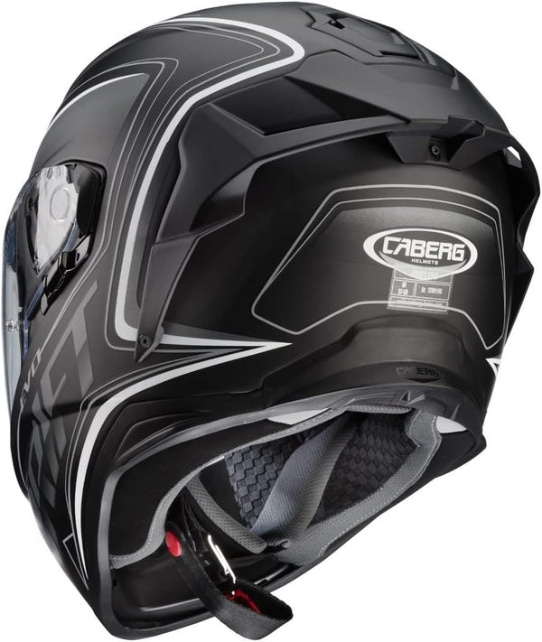 Caberg Drift Evo Integral Full-Face Motorcycle Helmet – Matte Black/Anthracite/Red Fluo