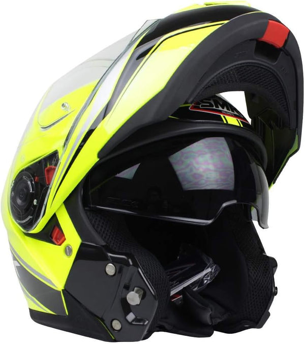 SMK Glide Flash Vision HV420 Flip-Up Motorcycle Helmet
