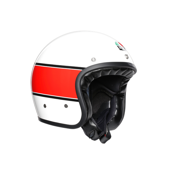 AGV X70 Multi Mino 73 White/Red Open Helmet