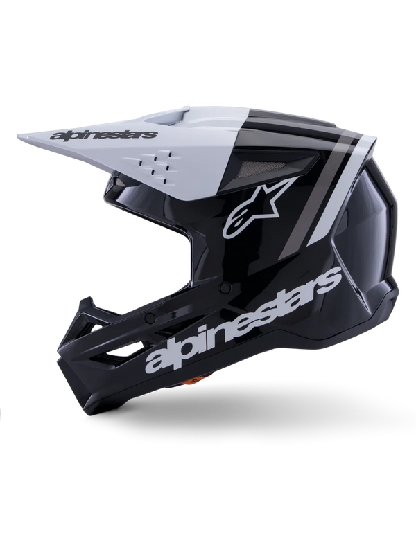 Alpinestars S-M3 Radium Helmet ECE 22.06 Black White Gray Glossy