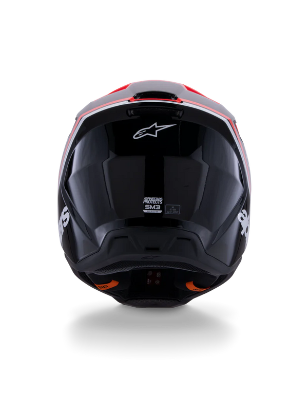Alpinestars S-M3 Radium Helmet ECE 22.06 Black Red Fluo White Glossy