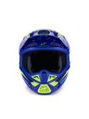 Alpinestars S-M7 Solid Helmet ECE 22.06 Blue Yellow Fluo Glossy