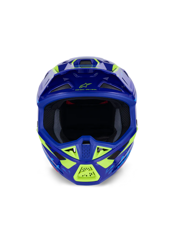 Alpinestars S-M7 Solid Helmet ECE 22.06 Blue Yellow Fluo Glossy