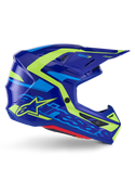 Alpinestars S-M7 Solid Helmet ECE 22.06 Blue Yellow Fluo Glossy