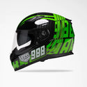VOSS 988 MOTO-1 ECHO GREEN HELMET
