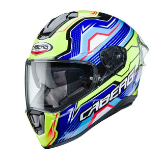 Caberg Drift Evo Full-Face Motorcycle Helmet – Black/Blue/Fluo Yellow