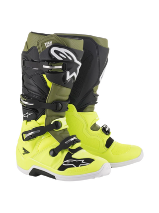 ALPINESTARS TECH 7 Yellow Fluo Military Green Blk