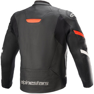 Alpinestars Faster V2 Leather Jacket Black / Red Fluo