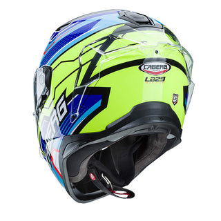 Caberg Drift Evo Full-Face Motorcycle Helmet – Black/Blue/Fluo Yellow