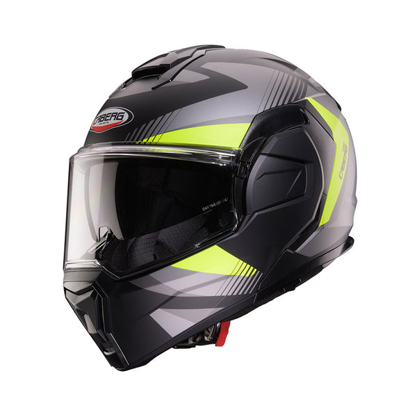 Caberg Trip Lunar Modular Helmet Grey Yellow Matt