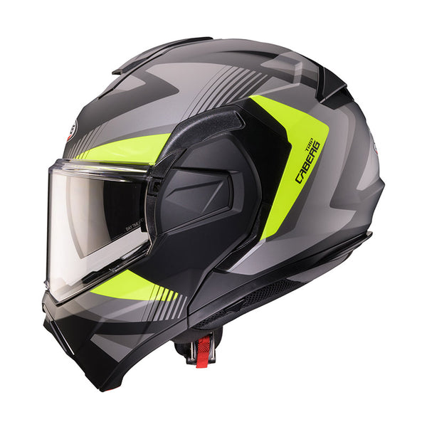 Caberg Trip Lunar Modular Helmet Grey Yellow Matt