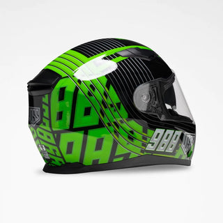 VOSS 988 MOTO-1 ECHO GREEN HELMET