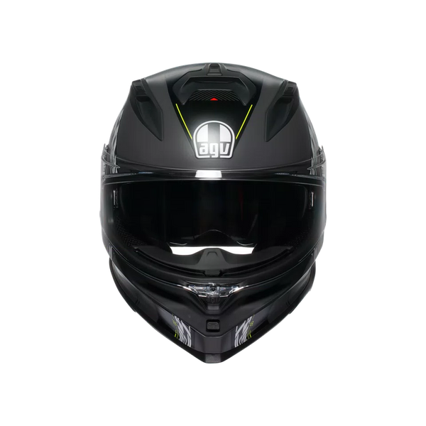AGV K7 MPLK KYBER MATT GREY/YELLOW FLUO - MOTORBIKE FULL FACE HELMET E2206