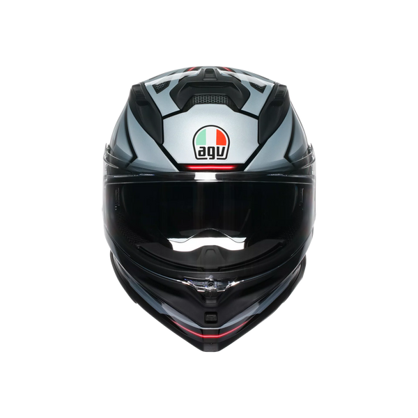 AGV K7 MPLK JAEGER BLACK/SILVER - MOTORBIKE FULL FACE HELMET E2206