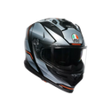 AGV K7 MPLK JAEGER BLACK/SILVER - MOTORBIKE FULL FACE HELMET E2206