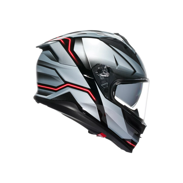AGV K7 MPLK JAEGER BLACK/SILVER - MOTORBIKE FULL FACE HELMET E2206