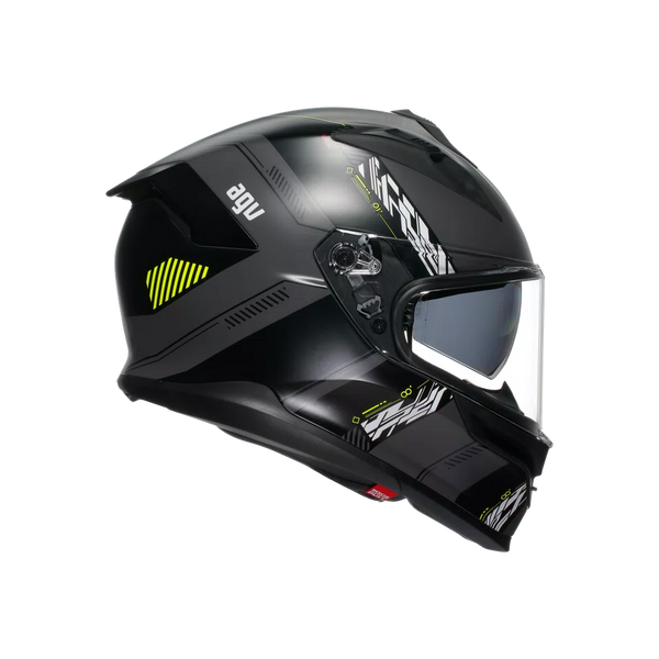 AGV K7 MPLK KYBER MATT GREY/YELLOW FLUO - MOTORBIKE FULL FACE HELMET E2206