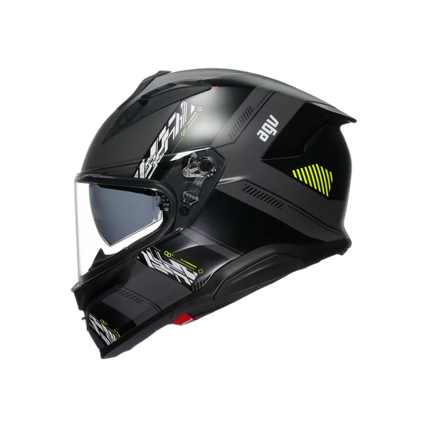 AGV K7 MPLK KYBER MATT GREY/YELLOW FLUO - MOTORBIKE FULL FACE HELMET E2206